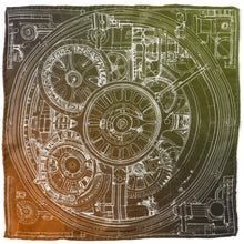 Load image into Gallery viewer, Antique Clock Gradient Pocket Square
