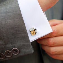 Load image into Gallery viewer, Beer Hidden Message Silver Cufflinks
