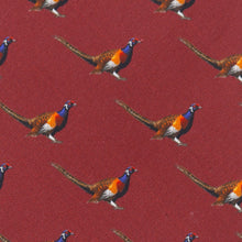 Load image into Gallery viewer, Pheasant Burgundy Men's Tie
