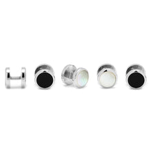 Load image into Gallery viewer, Double Sided Mother of Pearl Round Beveled 5-Stud Set
