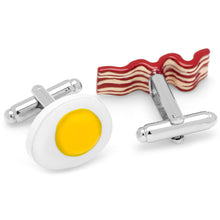 Load image into Gallery viewer, Bacon and Eggs Breakfast Cufflinks
