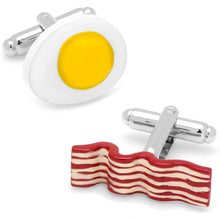 Load image into Gallery viewer, Bacon and Eggs Breakfast Cufflinks
