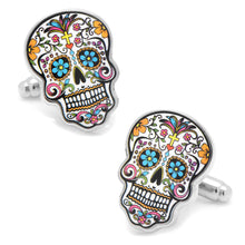 Load image into Gallery viewer, Day of the Dead Skull Cufflinks
