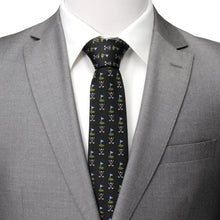 Load image into Gallery viewer, Golf Course Black Silk Men's Tie
