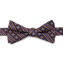 Load image into Gallery viewer, Mardi Gras Stripe Bow Tie
