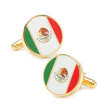 Load image into Gallery viewer, Mexico Flag Cufflinks
