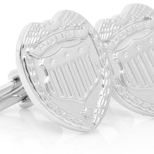 Load image into Gallery viewer, Silver Police Badge Cufflinks
