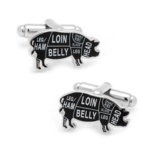 Load image into Gallery viewer, Pork Butcher Cuts Cufflinks
