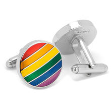 Load image into Gallery viewer, Rainbow Stripe Cufflinks
