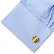 Load image into Gallery viewer, Rainbow Stripe Cufflinks
