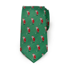 Load image into Gallery viewer, Santa Golf Par-Tee Men's Green Tie
