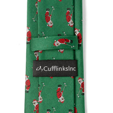 Load image into Gallery viewer, Santa Golf Par-Tee Men's Green Tie
