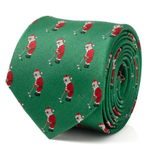 Load image into Gallery viewer, Santa Golf Par-Tee Men's Green Tie
