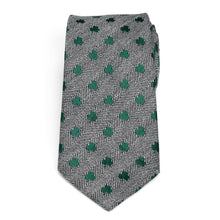 Load image into Gallery viewer, Herringbone Shamrock Men's Tie

