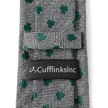 Load image into Gallery viewer, Herringbone Shamrock Men's Tie

