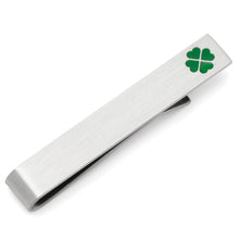 Load image into Gallery viewer, Shamrock Hidden Message Tie Bar
