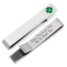 Load image into Gallery viewer, Shamrock Hidden Message Tie Bar
