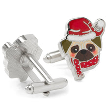 Load image into Gallery viewer, Santa Pug Cufflinks
