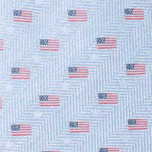 Load image into Gallery viewer, Light Blue American Flag Men's Tie
