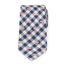 Load image into Gallery viewer, DC Batman Plaid Navy Men's Tie
