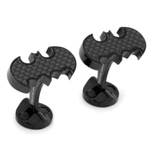 Load image into Gallery viewer, DC Batman Stainless Steel Carbon Fiber Cufflinks

