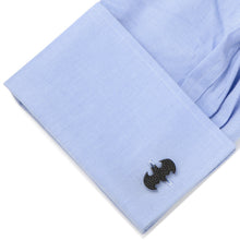 Load image into Gallery viewer, DC Batman Stainless Steel Black Pave Crystal Cufflinks
