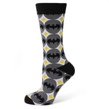Load image into Gallery viewer, DC Batman Circle Gray Black Men's Socks
