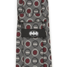 Load image into Gallery viewer, DC Batman Medallion Symbol Charcoal Silk Men's Tie
