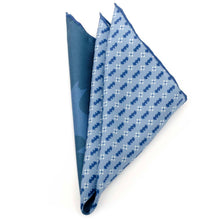 Load image into Gallery viewer, DC Batman Multi Motif Blue Pocket Square
