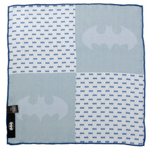 Load image into Gallery viewer, DC Batman Multi Motif Blue Pocket Square
