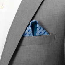 Load image into Gallery viewer, DC Batman Multi Motif Blue Pocket Square
