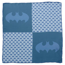 Load image into Gallery viewer, DC Batman Multi Motif Blue Pocket Square
