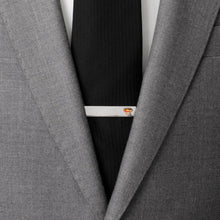 Load image into Gallery viewer, DC Superman Hidden Message Silver Tie Bar
