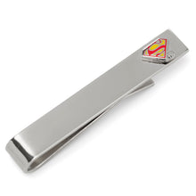 Load image into Gallery viewer, DC Superman Hidden Message Silver Tie Bar

