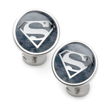 Load image into Gallery viewer, DC Superman Navy Gemstone Cufflinks
