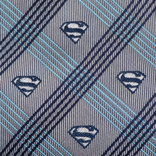 Load image into Gallery viewer, DC Superman Gray Plaid Tie
