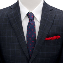 Load image into Gallery viewer, DC Superman Shield Navy and Red Dot Tie
