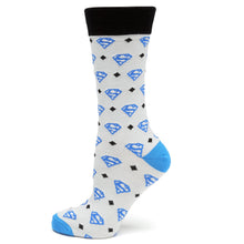 Load image into Gallery viewer, DC Superman Diamond Gray Socks
