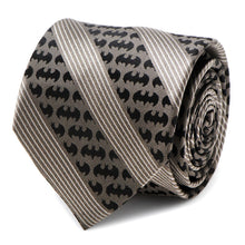 Load image into Gallery viewer, DC Batman Black Pinstripe Tie
