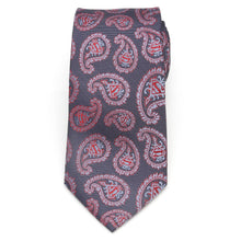 Load image into Gallery viewer, DC Superman Red and Blue Paisley Tie
