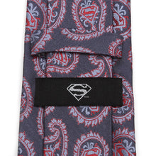 Load image into Gallery viewer, DC Superman Red and Blue Paisley Tie

