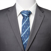 Load image into Gallery viewer, Disney Donald Duck Stripe Blue Men's Tie
