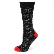Load image into Gallery viewer, Disney Donald Duck Patterned Black Socks and Mickey Mouse Blue Lapel Pin Gift Set
