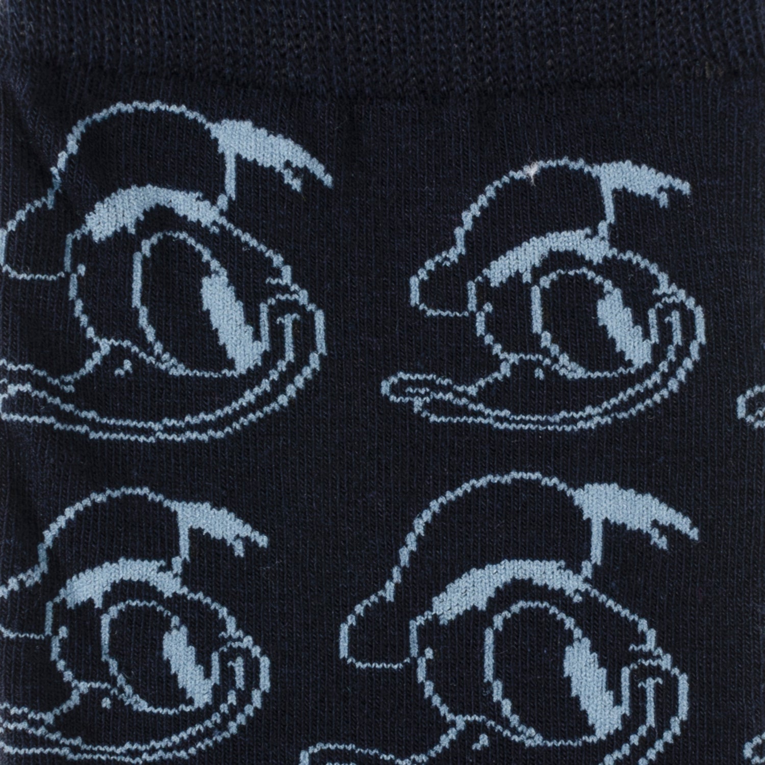 Disney Donald Duck Patterned Blue Socks and Mickey Mouse Blue Lapel Pin Gift Set