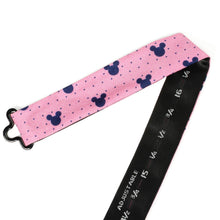 Load image into Gallery viewer, Disney Mickey Mouse Pink Dot Silhouette Pre-Tied Bow Tie
