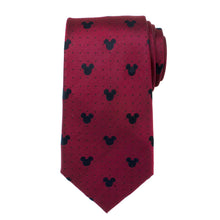 Load image into Gallery viewer, Disney Mickey Mouse Red Pin Dot Men's Tie
