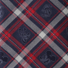 Load image into Gallery viewer, Disney Mickey and Friends Navy Plaid Men's Tie
