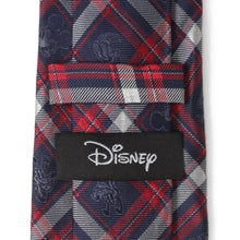 Load image into Gallery viewer, Disney Mickey and Friends Navy Plaid Men's Tie

