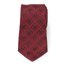 Load image into Gallery viewer, Disney Mickey Mouse Holiday Metallic Black Silk Men's Tie
