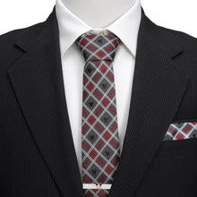 Load image into Gallery viewer, Disney Mickey Mouse Holiday Gray Plaid Silk Men's Tie
